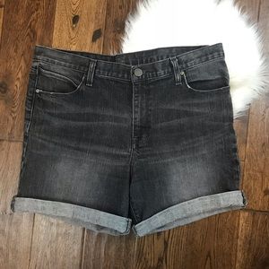 Calvin Klein Jeans Grey High-Waisted Denim Shorts